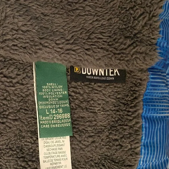 L.L Bean Downtek Puffer Vest Boy’s L 14-16 EUC